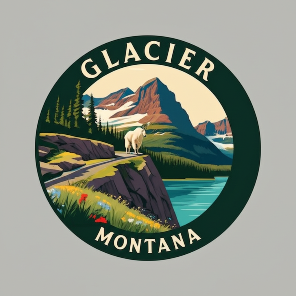 Glacier National Park badge